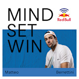Cover art for S1 E26 of Red Bull's Mind Set Win podcast with Matteo Berrettini.