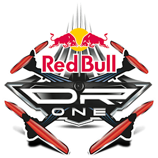 Logo for the Red Bull DR.ONE drone racing event.