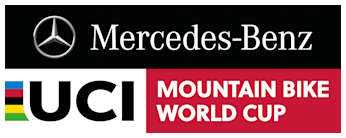 The logo for the Mercedes-Benz UCI Mountain Bike World Cup.