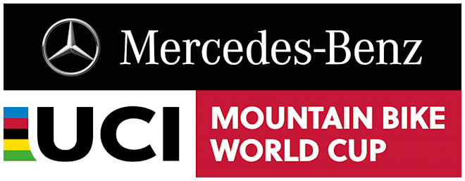The logo for the Mercedes-Benz UCI Mountain Bike World Cup.