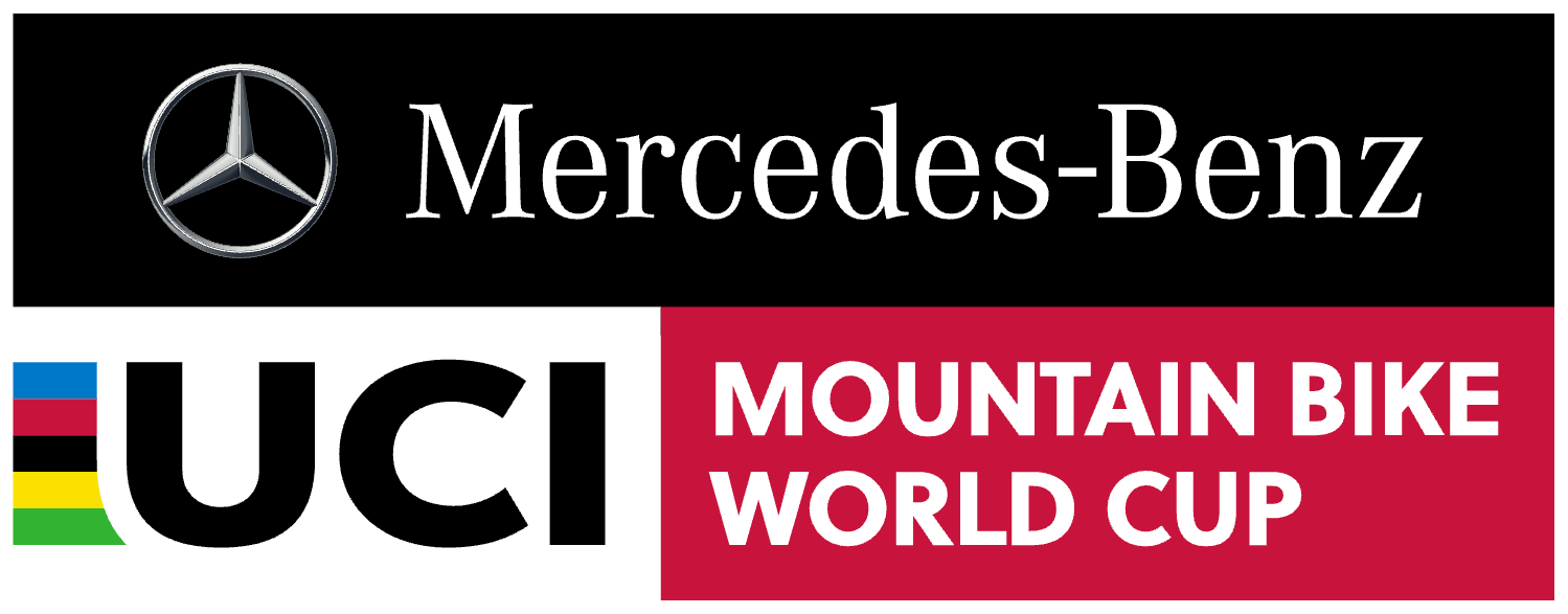 An image of the Mercedes-Benz UCI MTB World Cup logo.