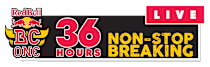 Imagen del logo 36 hours of non-stop breaking del Red Bull BC One.