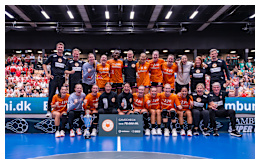 Team photo of Odense Handball. 