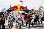 Students having fun at a Red Bull event