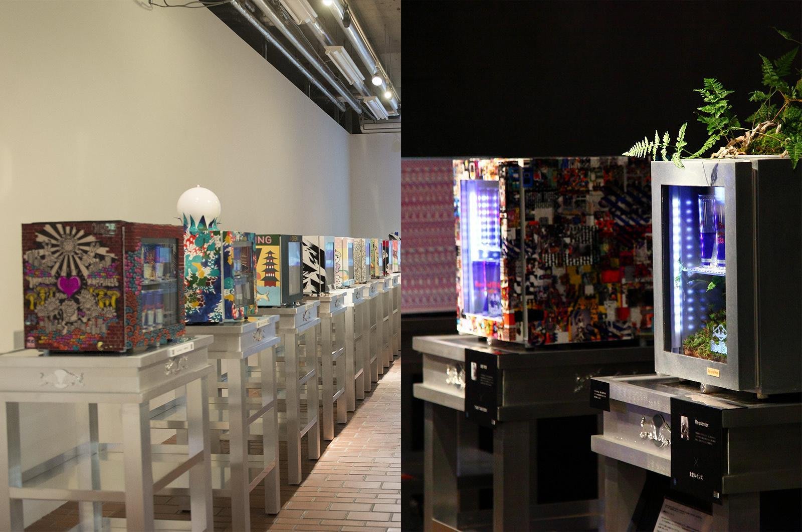 クーラーをキャンバスにアートを描く Red Bull Curates Canvas Cooler