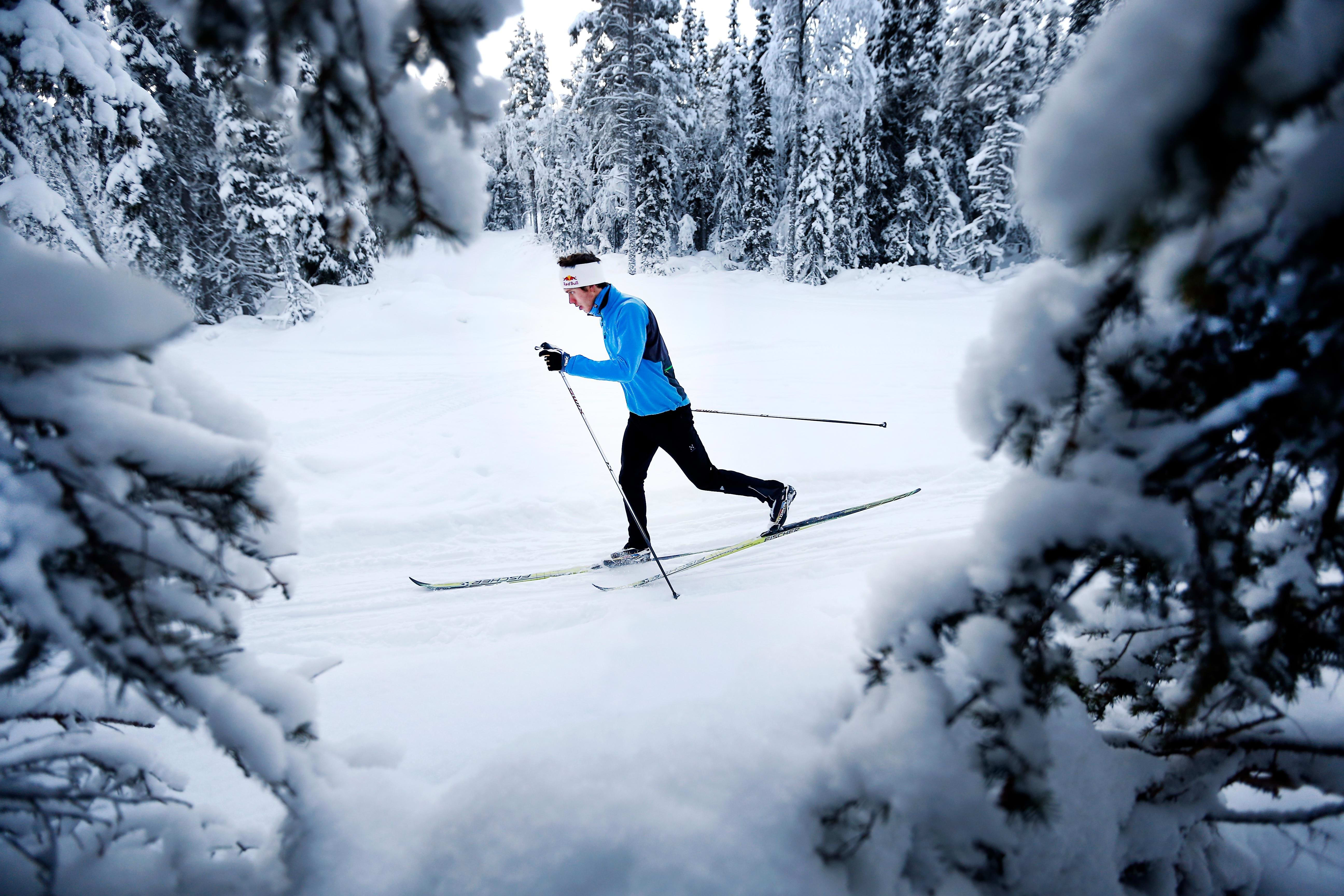 Сонник лыжи. Cross Country Skiing Lodge Pennsylvania.