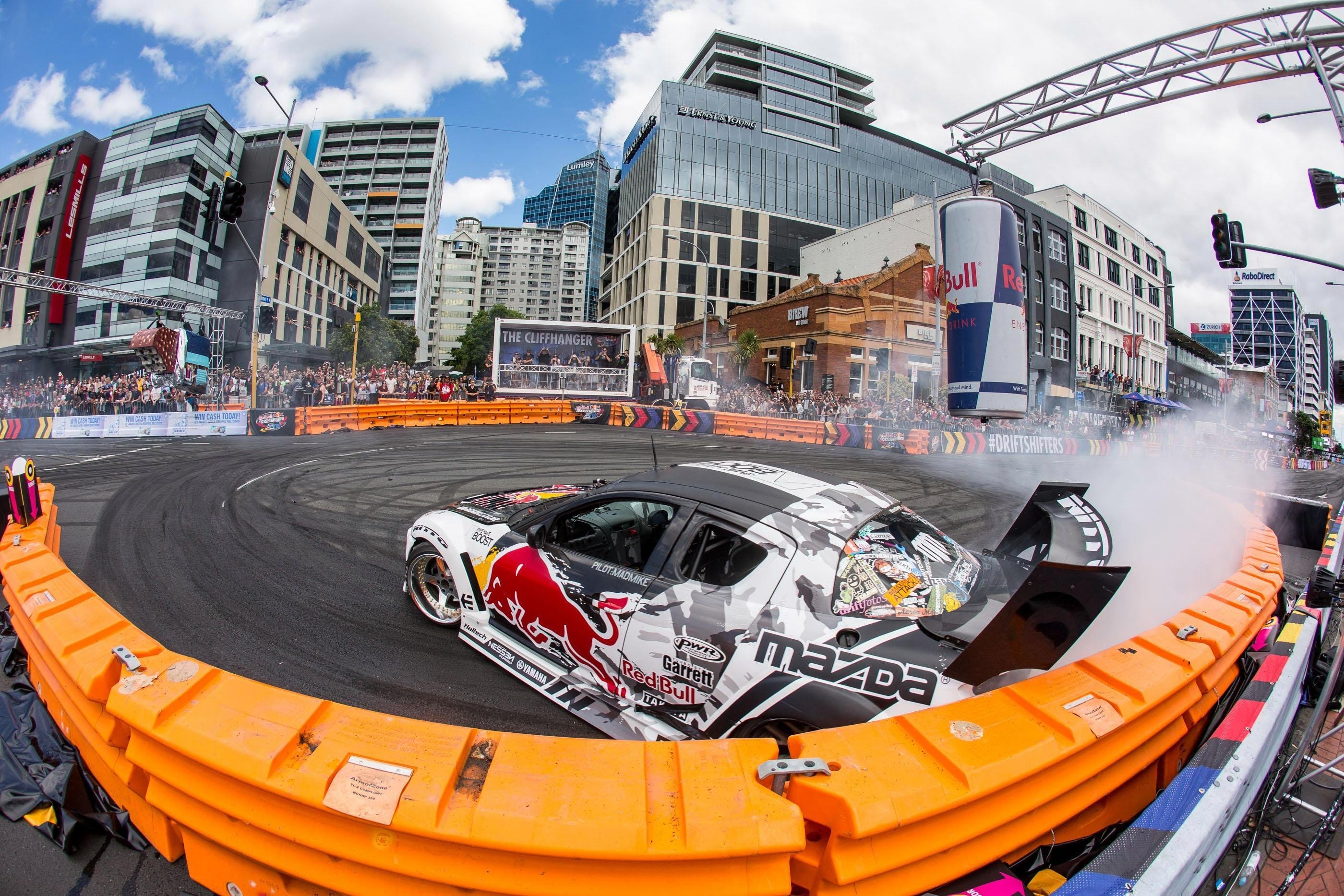 Burning rubber at Red Bull Drift Shifters 2014