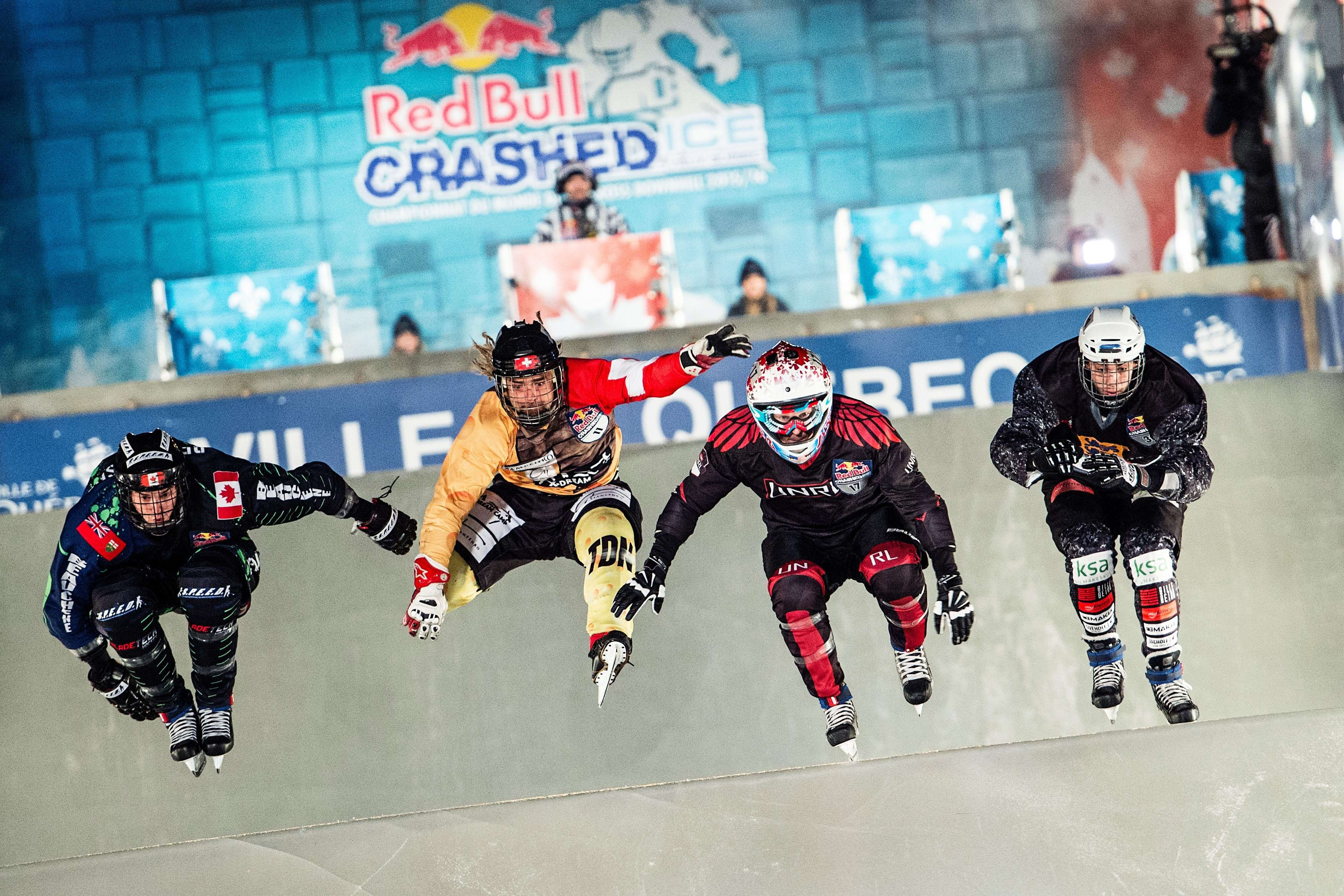 Айс кросс даунхилл. Red bull crashed ice. Трамплин ред булл. Red bull ice. Айс кросс даунхилл.