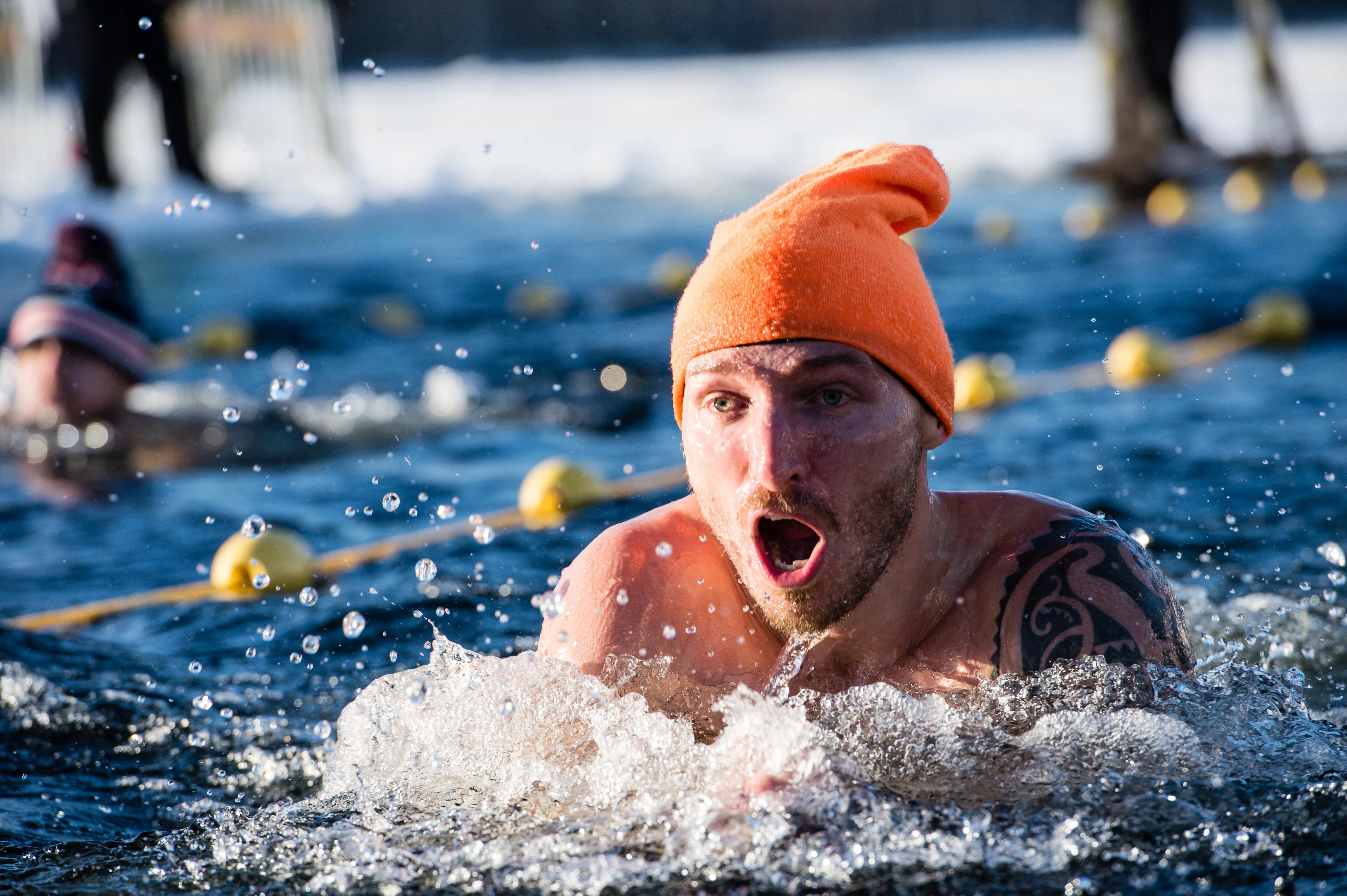 outdoor swimming in winter