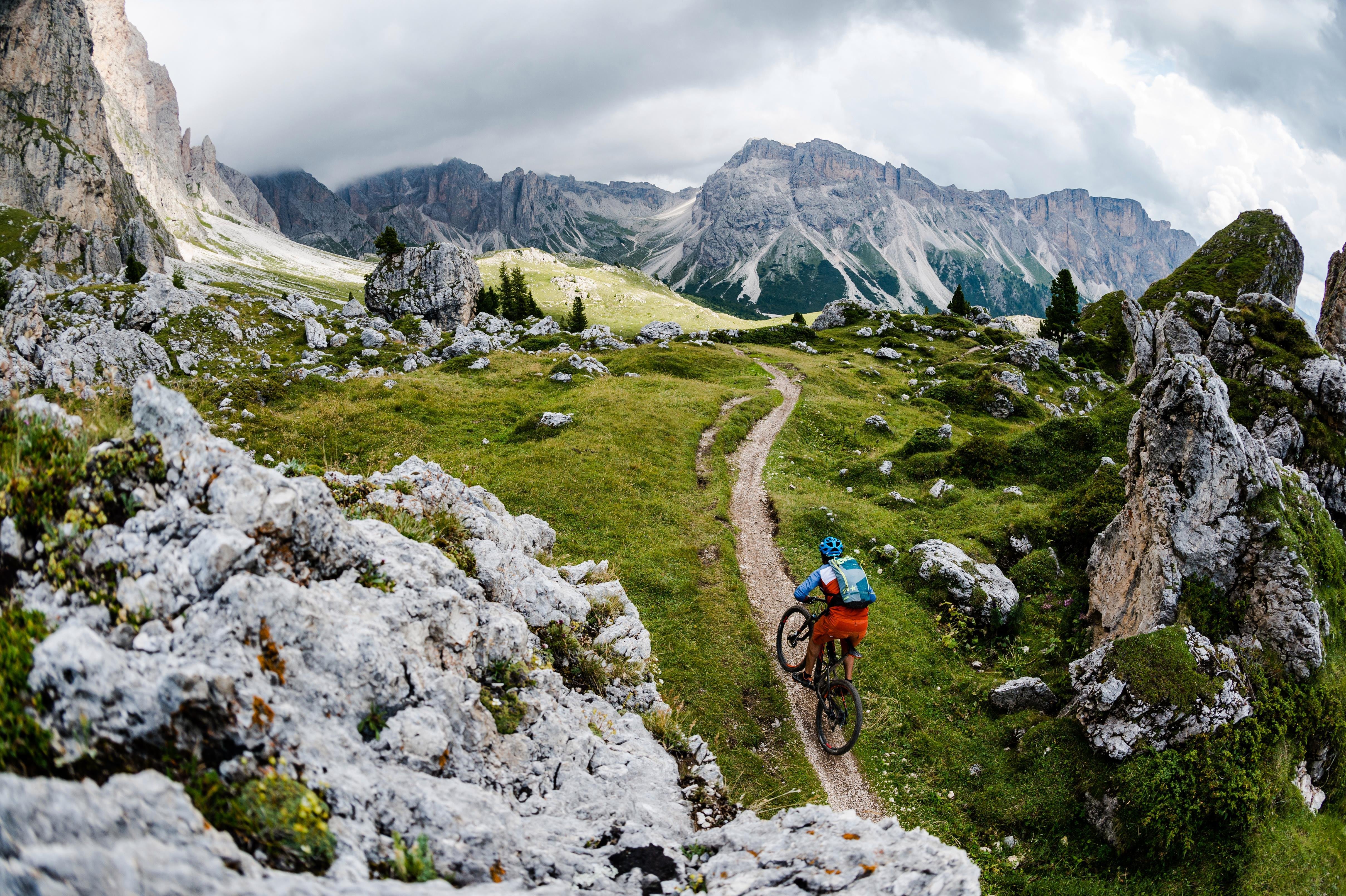 biking in the dolomites