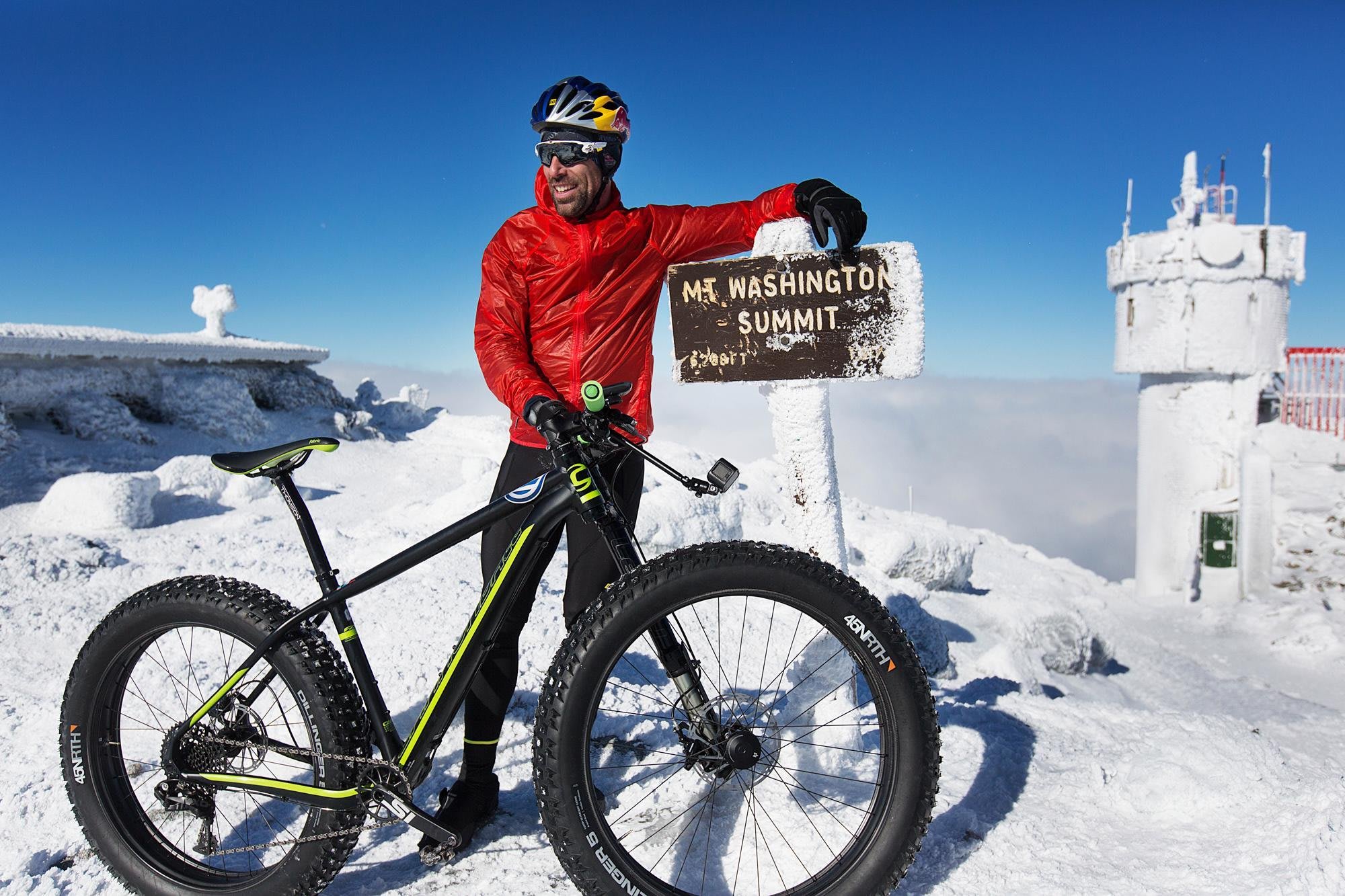 First Ascent of Mount Washington by Bike in Winter