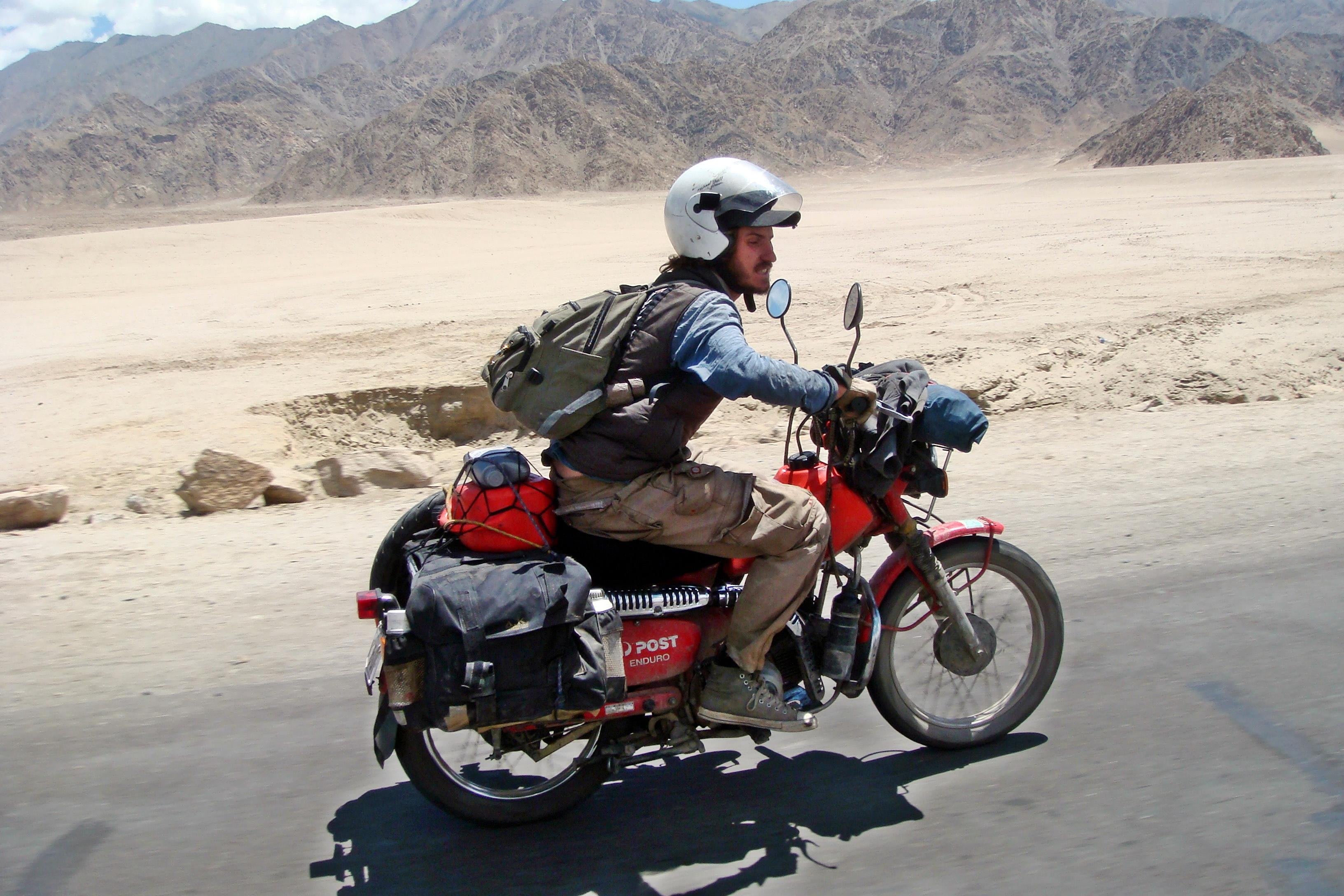 Nathan Millward From Sydney to London on a postie bike