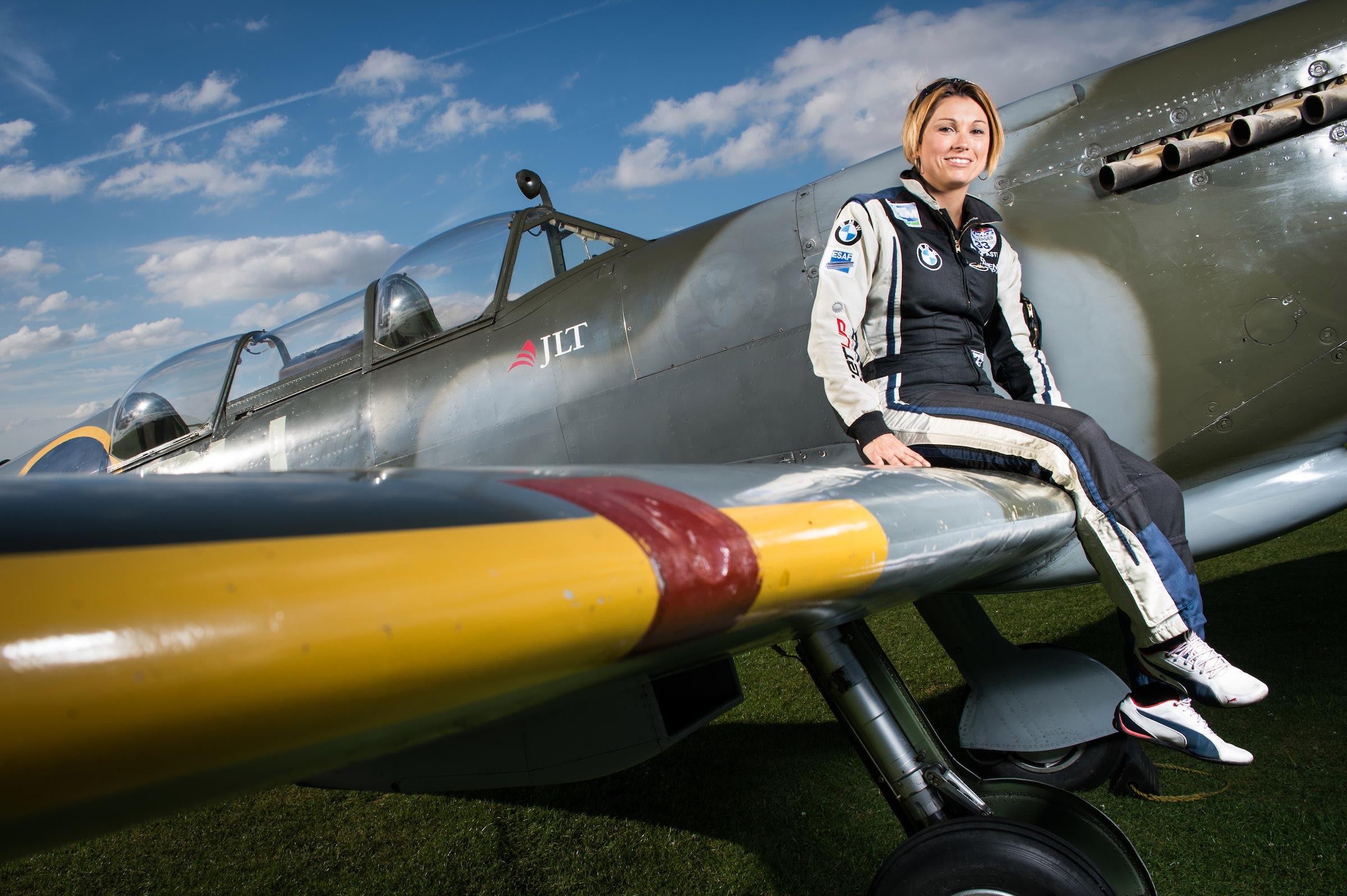 Mélanie Astles Air Race pilot flies a Spitfire