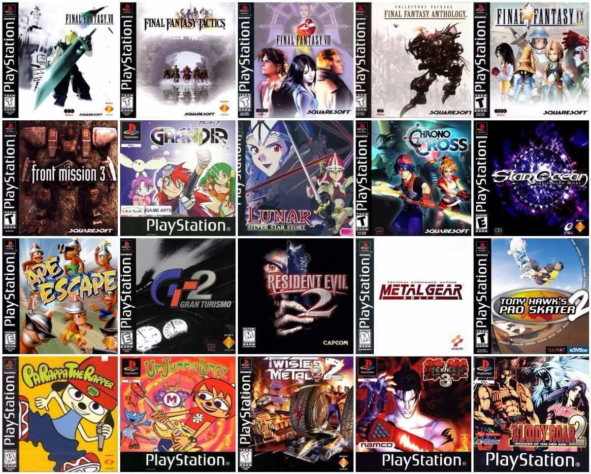 Lista com todos os jogos para Playstation 1
