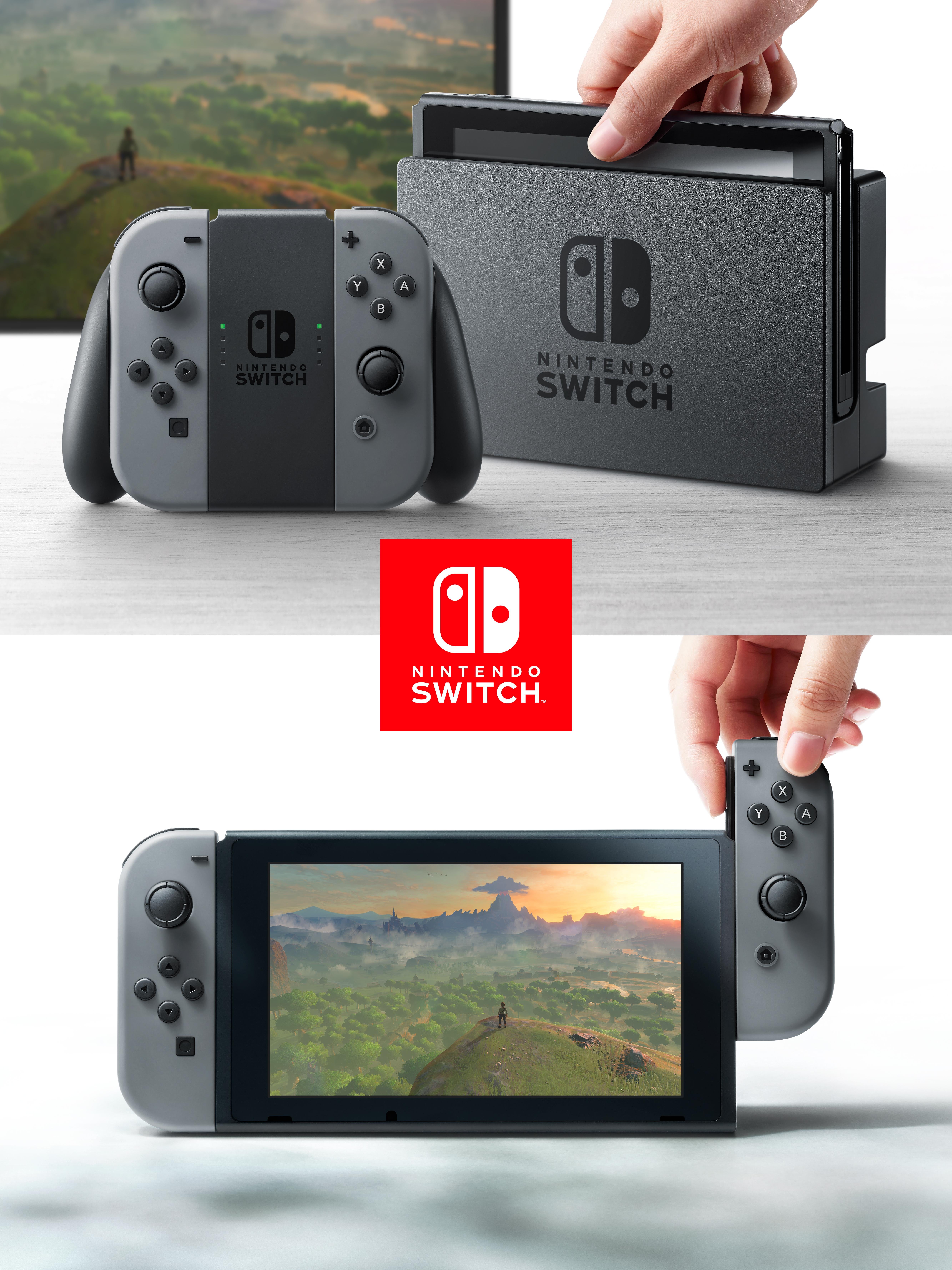 Nintendo Switch Cinza + 3 Jogos  Console de Videogame Nintendo