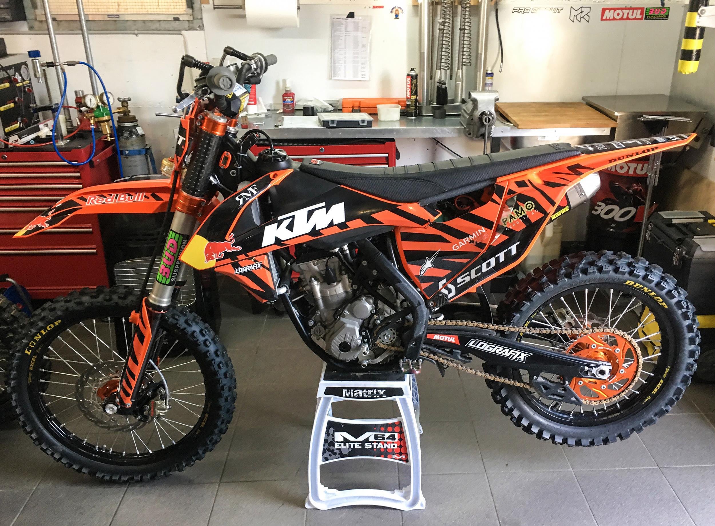 Mat Rebeaud KTM SX F 350 bike | Red Bull X-Fighters
