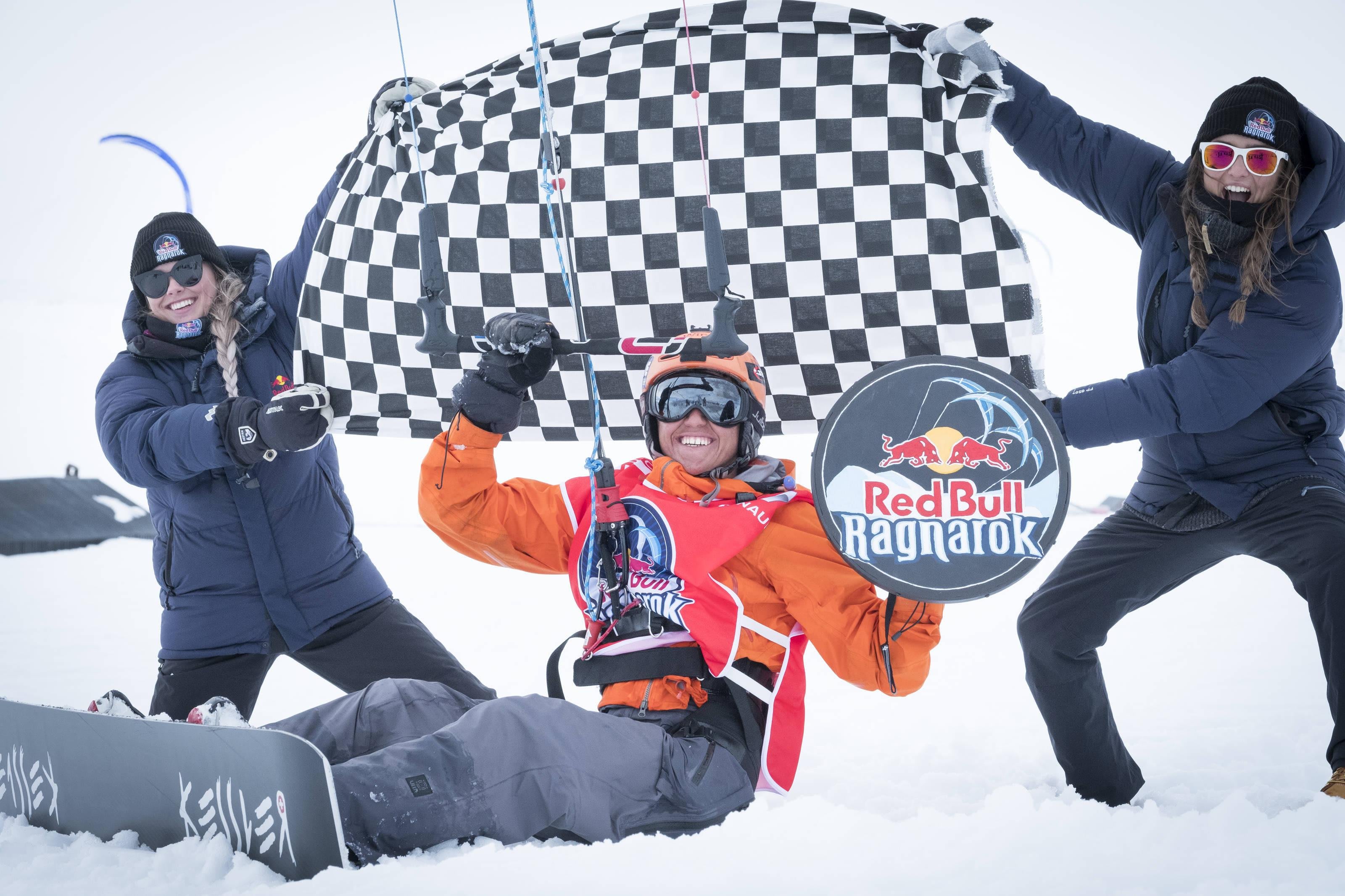 Slechts 8 kiteboarders finishen Red Bull Ragnarok!