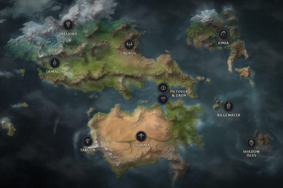Mappa Del Mondo Di League Of Legends Festeggia Il World Series