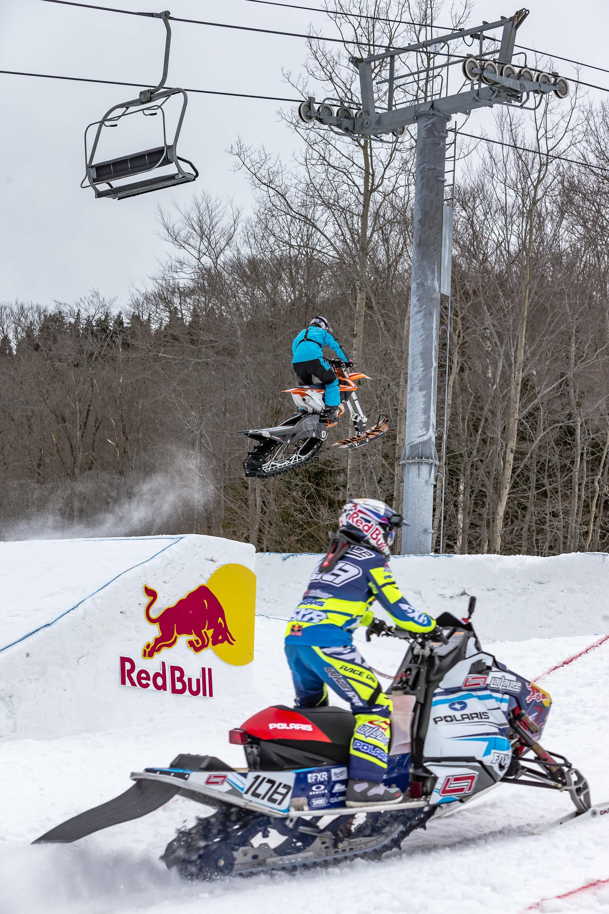 Snowbike vs. Snowmobile: Red Bull Sledhammers + VIDEO +