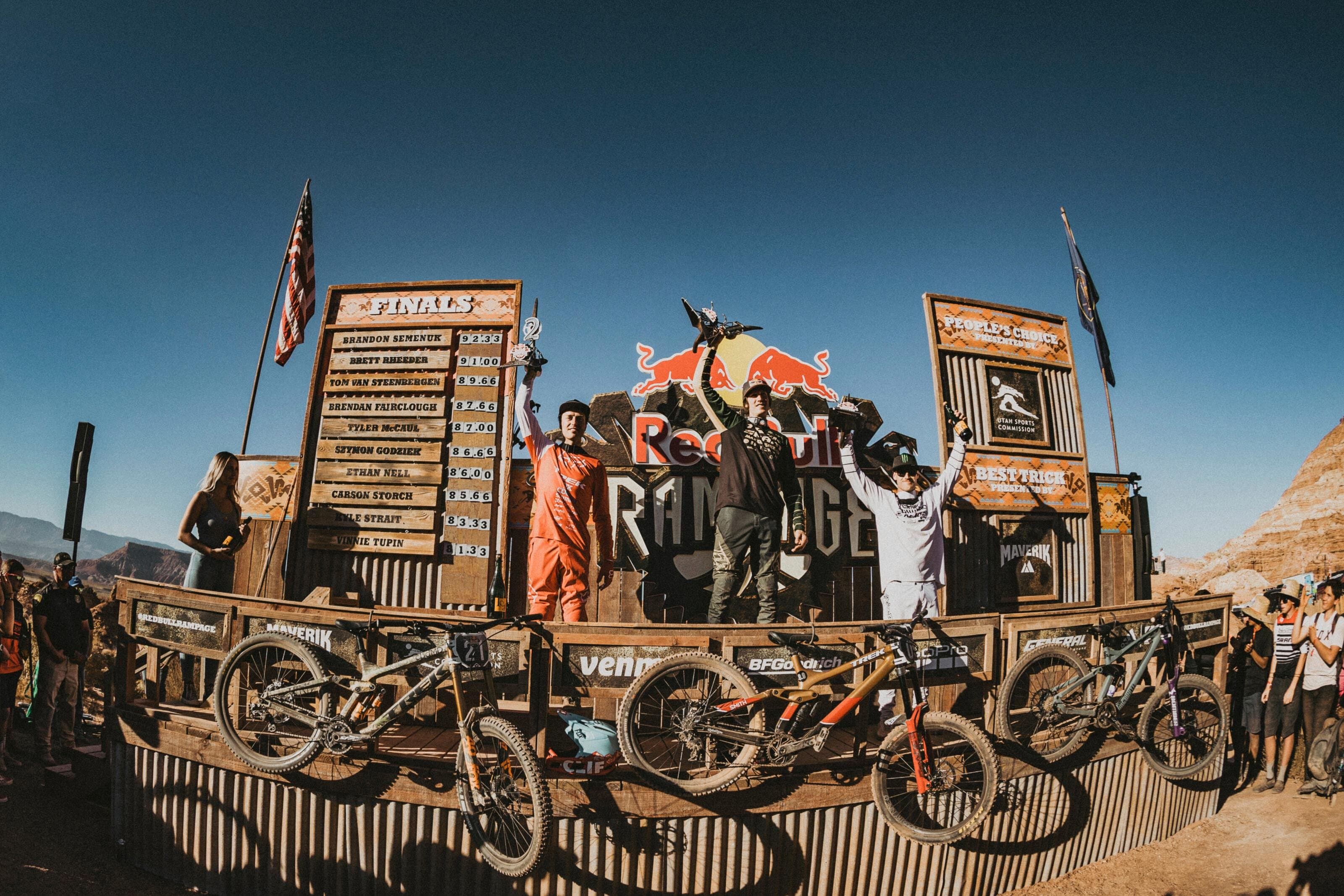 Brandon Semenuk. Red bull Rampage. Редбул Рампейдж. Brett Rheeder Bike.