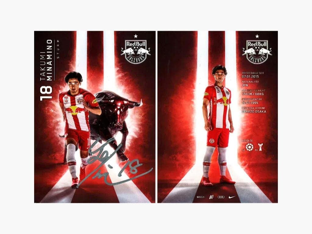 南野拓実直筆サイン入りユニフォームザルツブルク