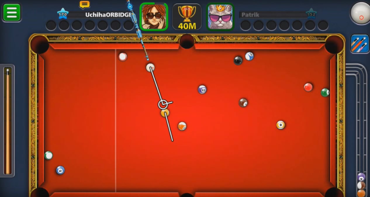 Mira infinita 8 ball pool 