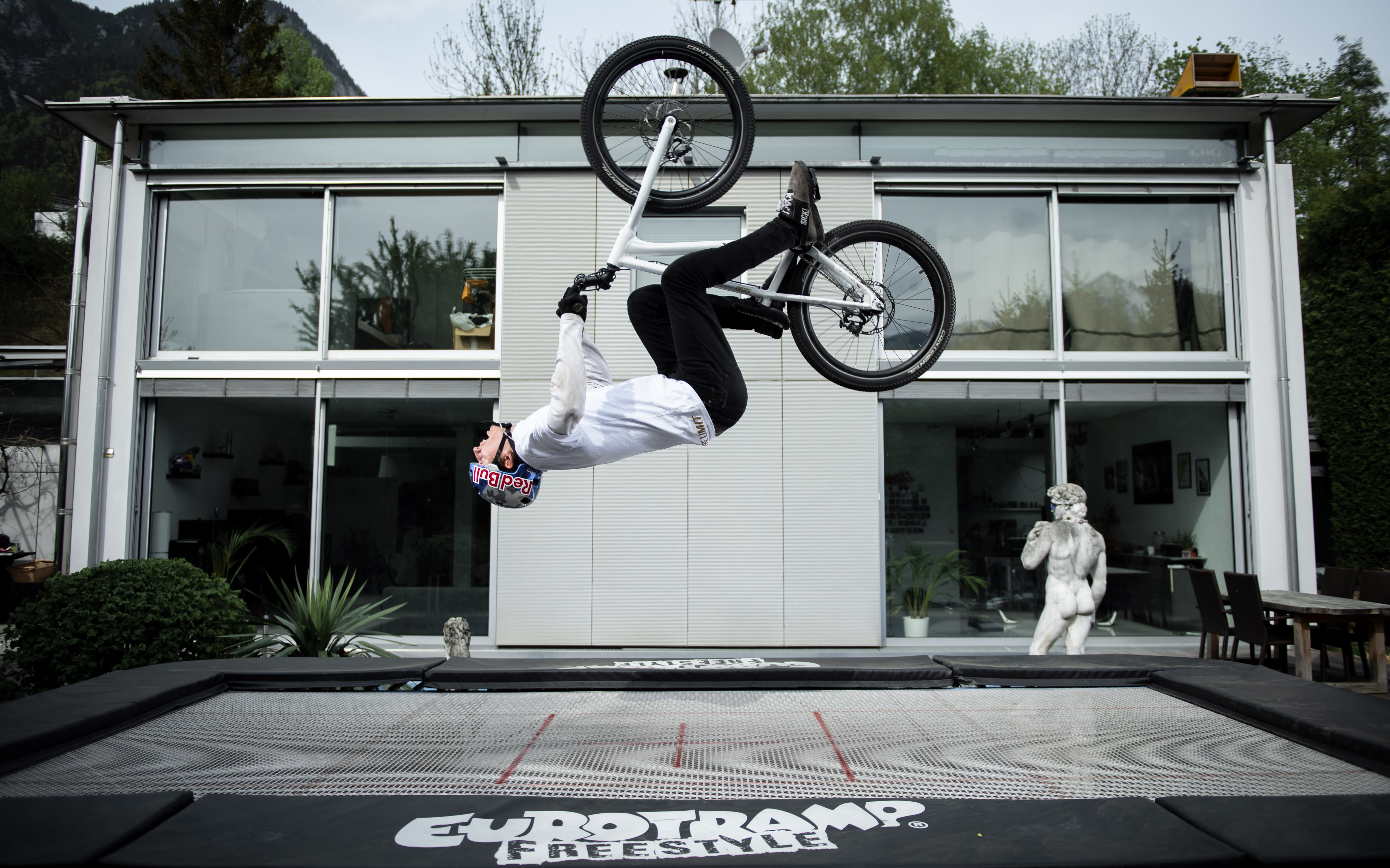 trampoline bmx bike