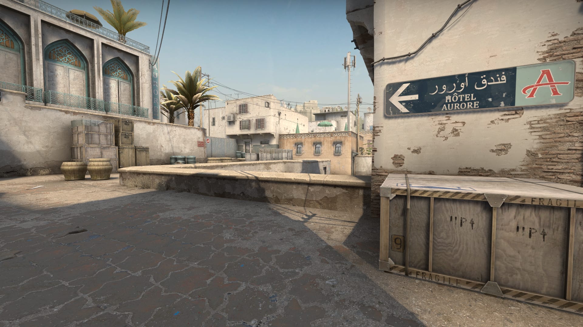 The map Dust II from CS:GO 2012 for Counter-Strike Source
