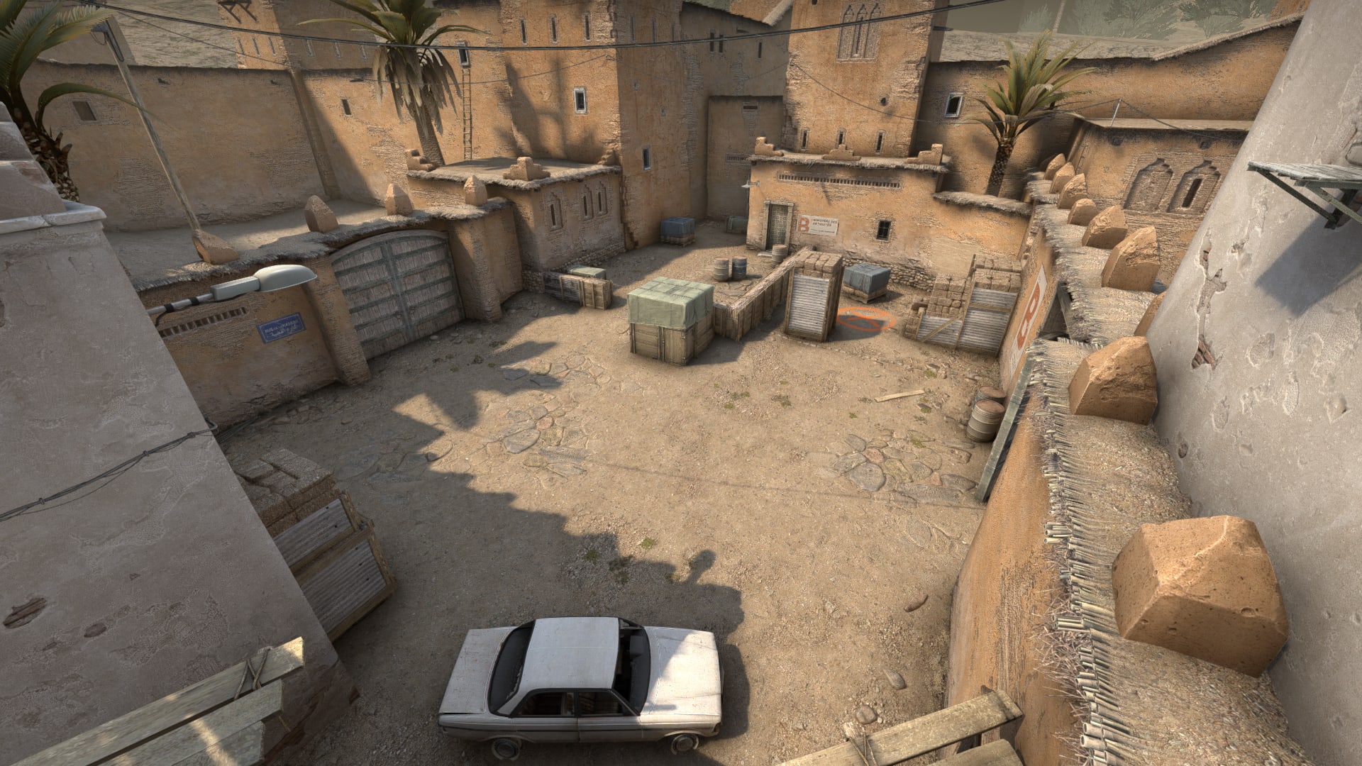 The map Dust II from CS:GO 2012 for Counter-Strike Source