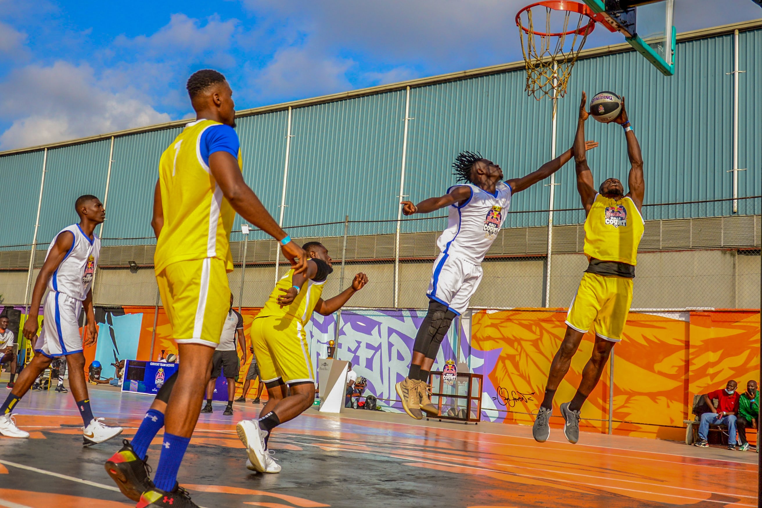 Red Bull Half Court basketball court refurb in Nigeria