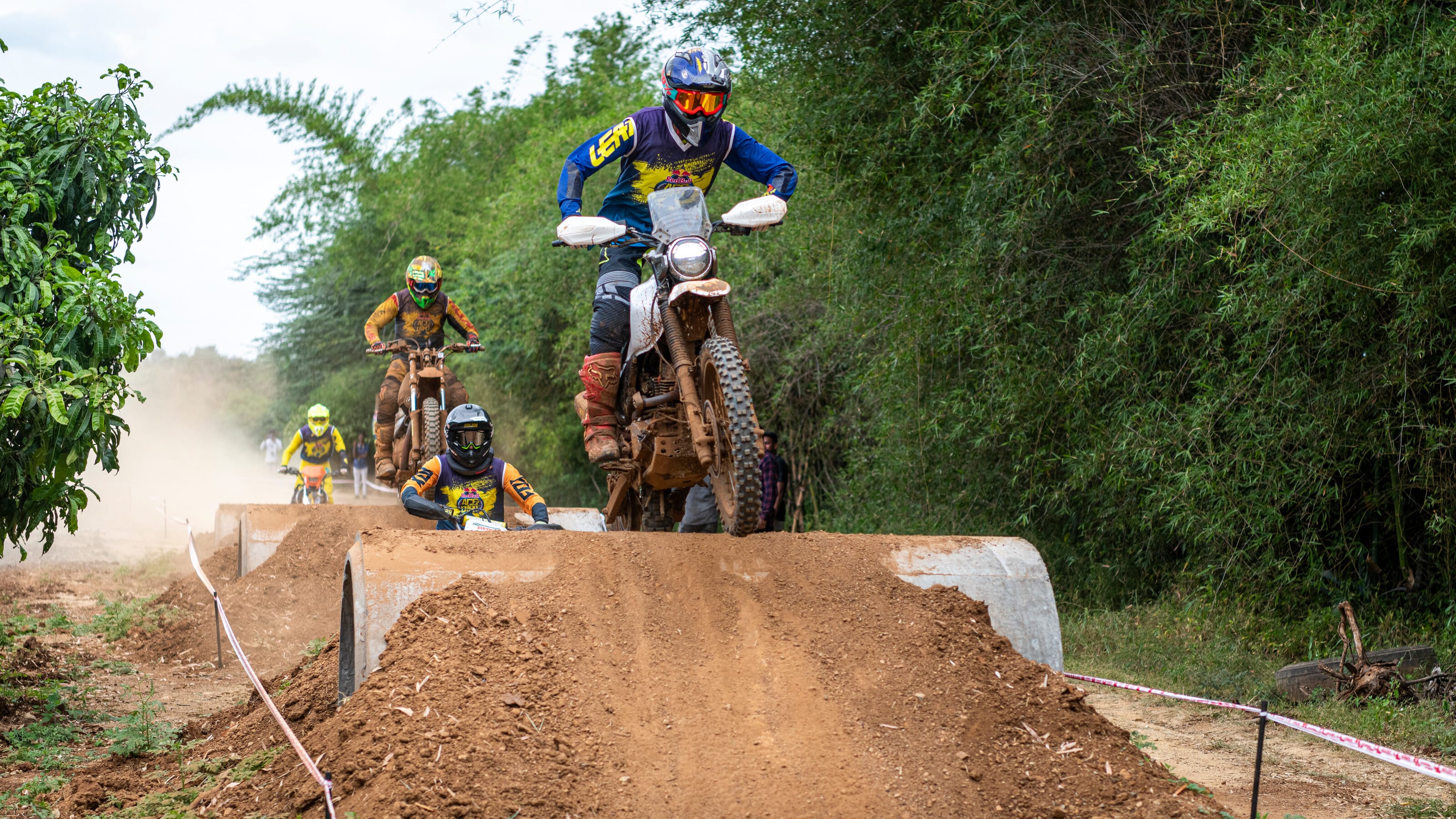 BigRock Dirtpark Obstacles of off road bike racing