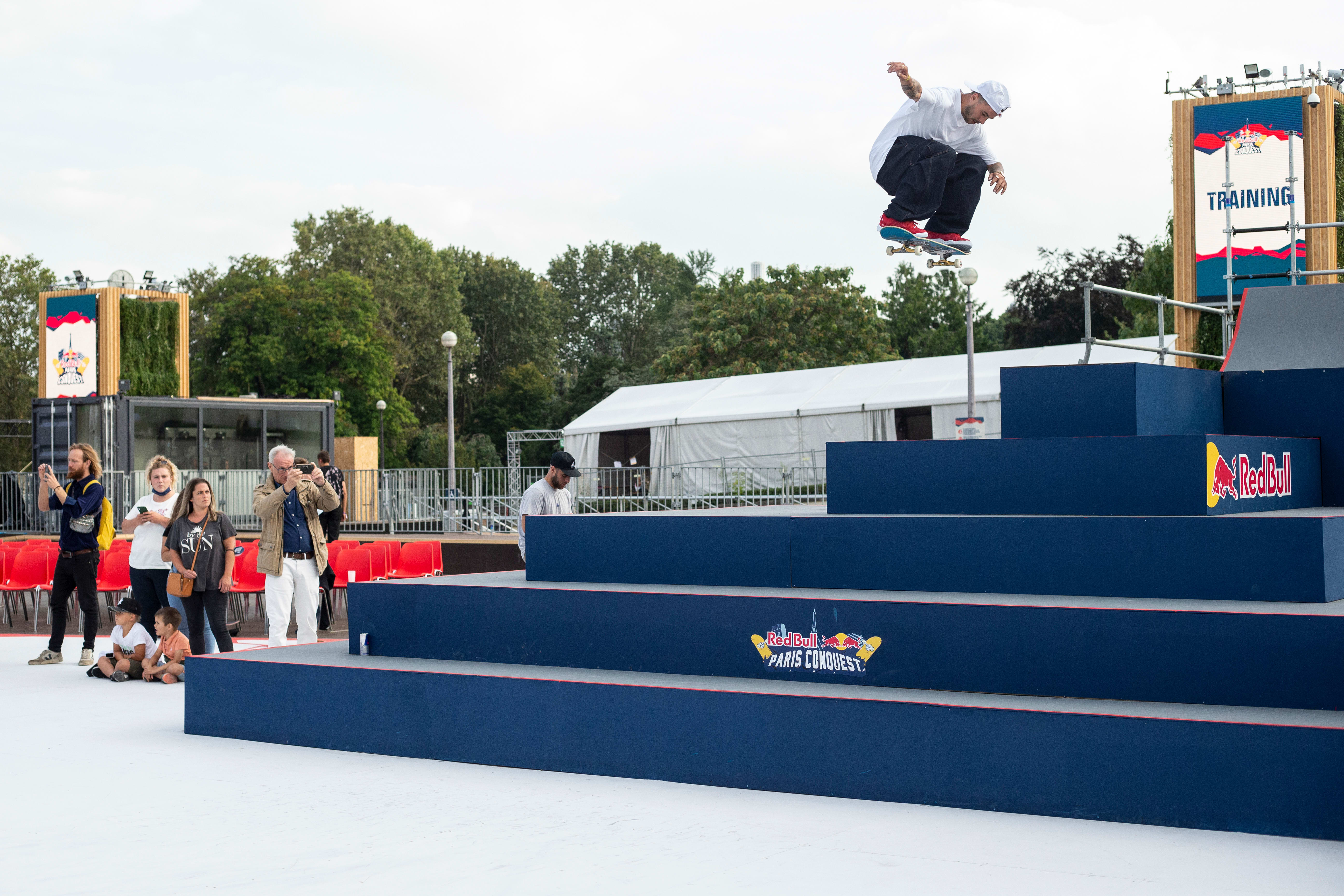 Eugenia Ginepro celebrates after the 2021 Red Bull Paris Conquest