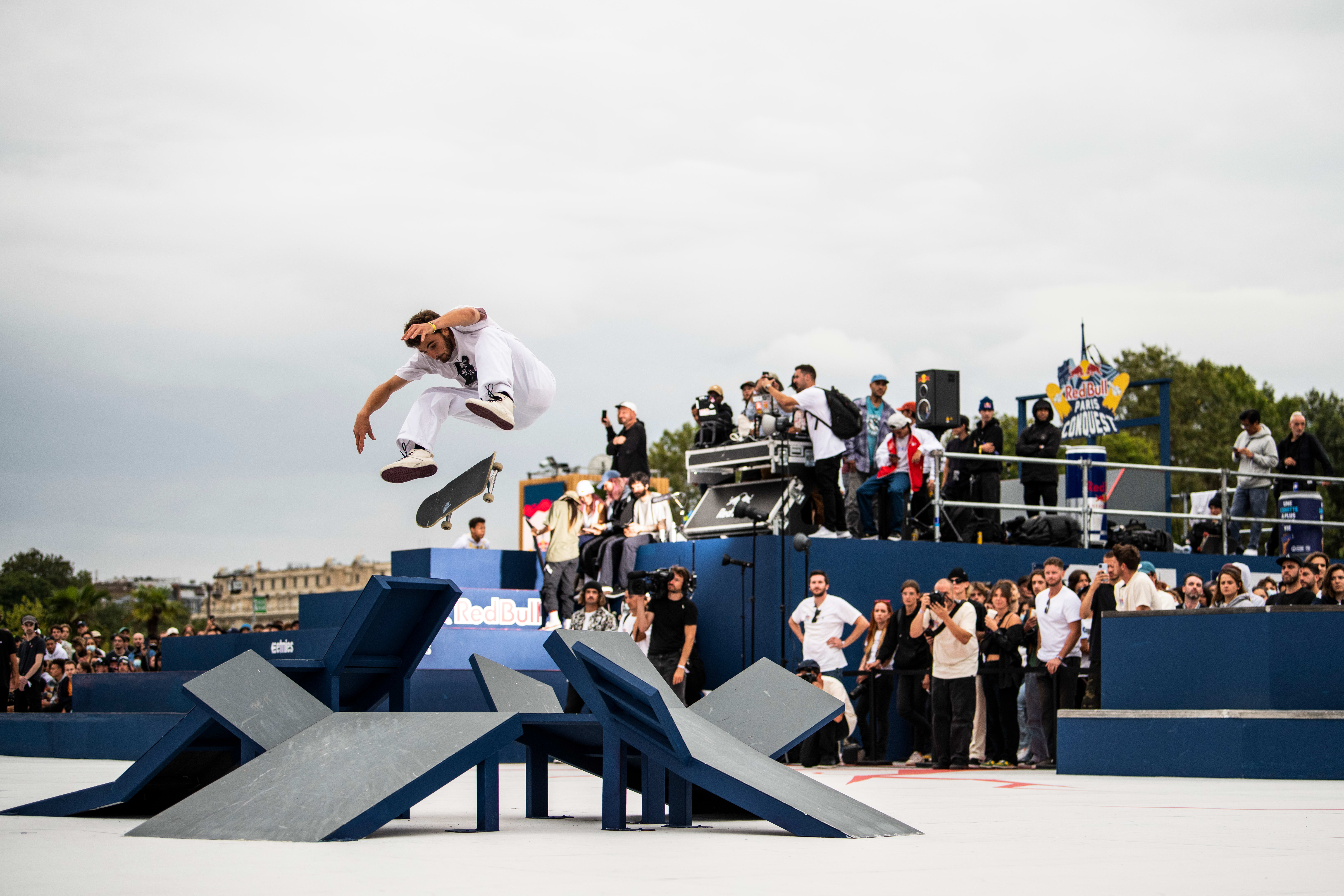 Eugenia Ginepro celebrates after the 2021 Red Bull Paris Conquest