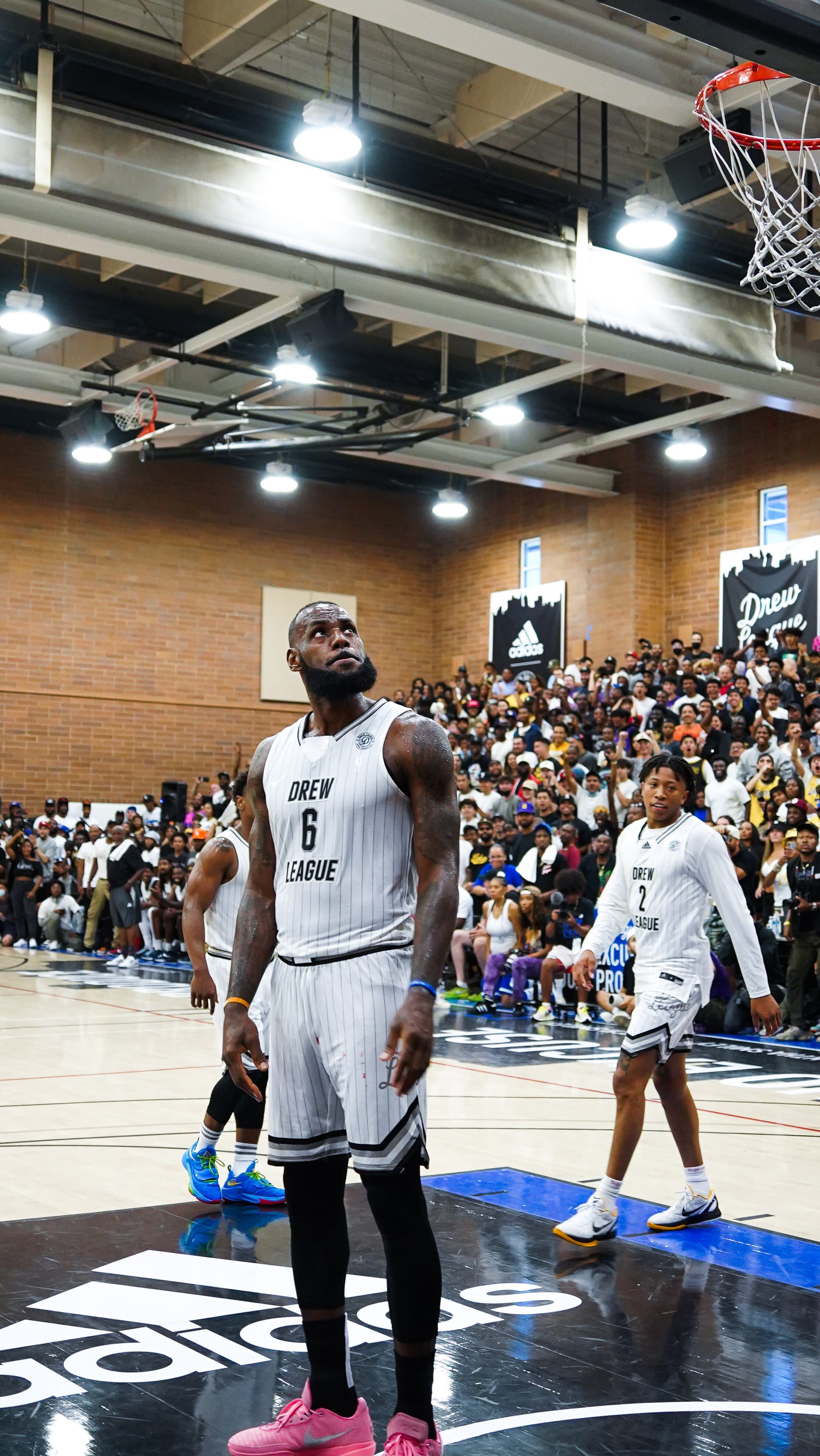 LeBron James covered Adidas logo while playing in Drew League