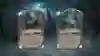 Shots of Hearthstone cards Genn and Baku.