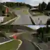Screenshots from F1 23 and F1 24 comparing the Spa-Francorchamps circuit