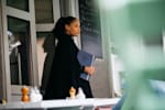 Red Bull ambassador leaves restaurant after completing a partnership