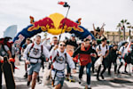 Students having fun at a Red Bull event