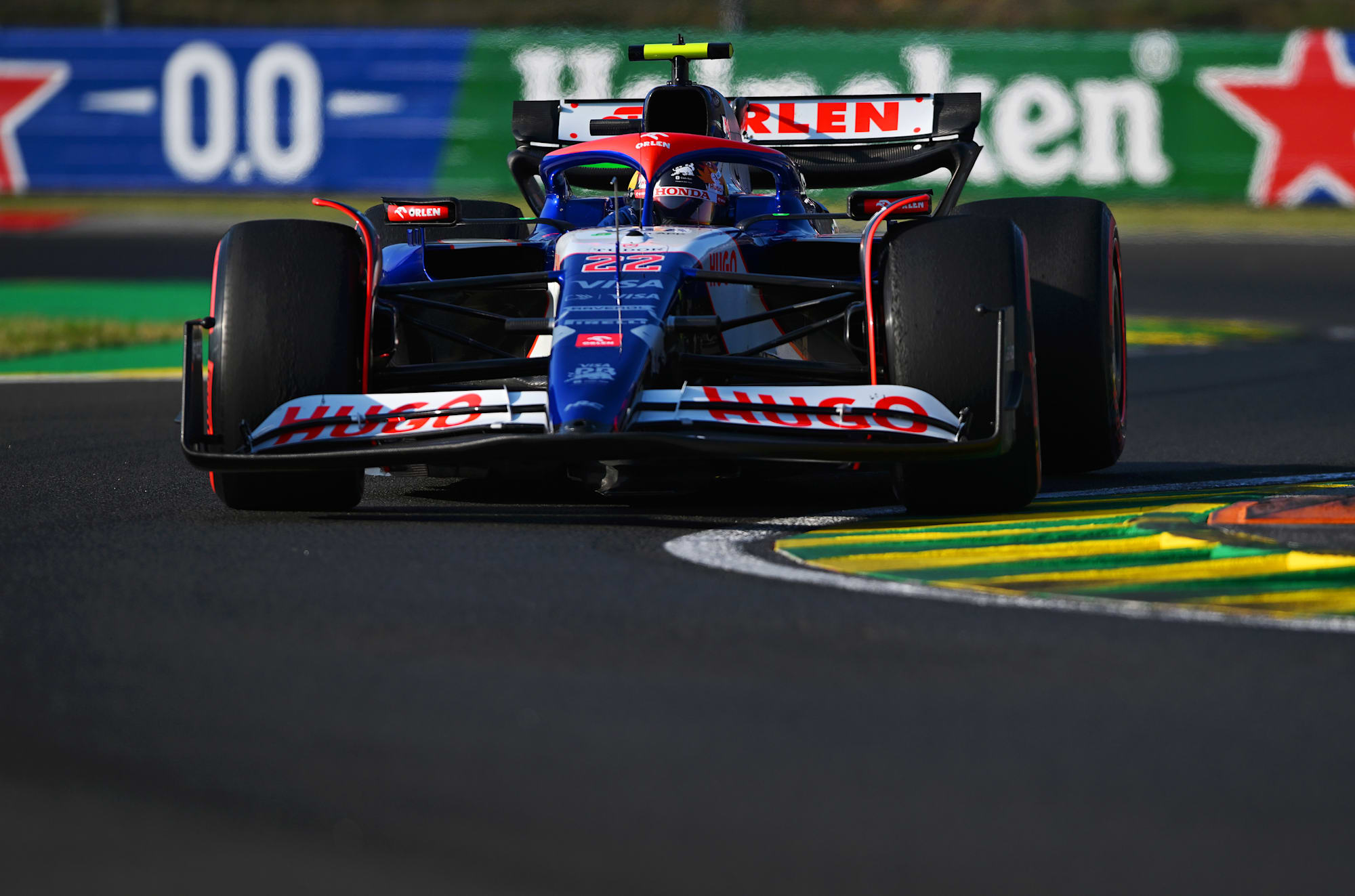 Yuki Tsunoda of Visa Cash App RB at the Hungarian Grand Prix on July 21, 2024.