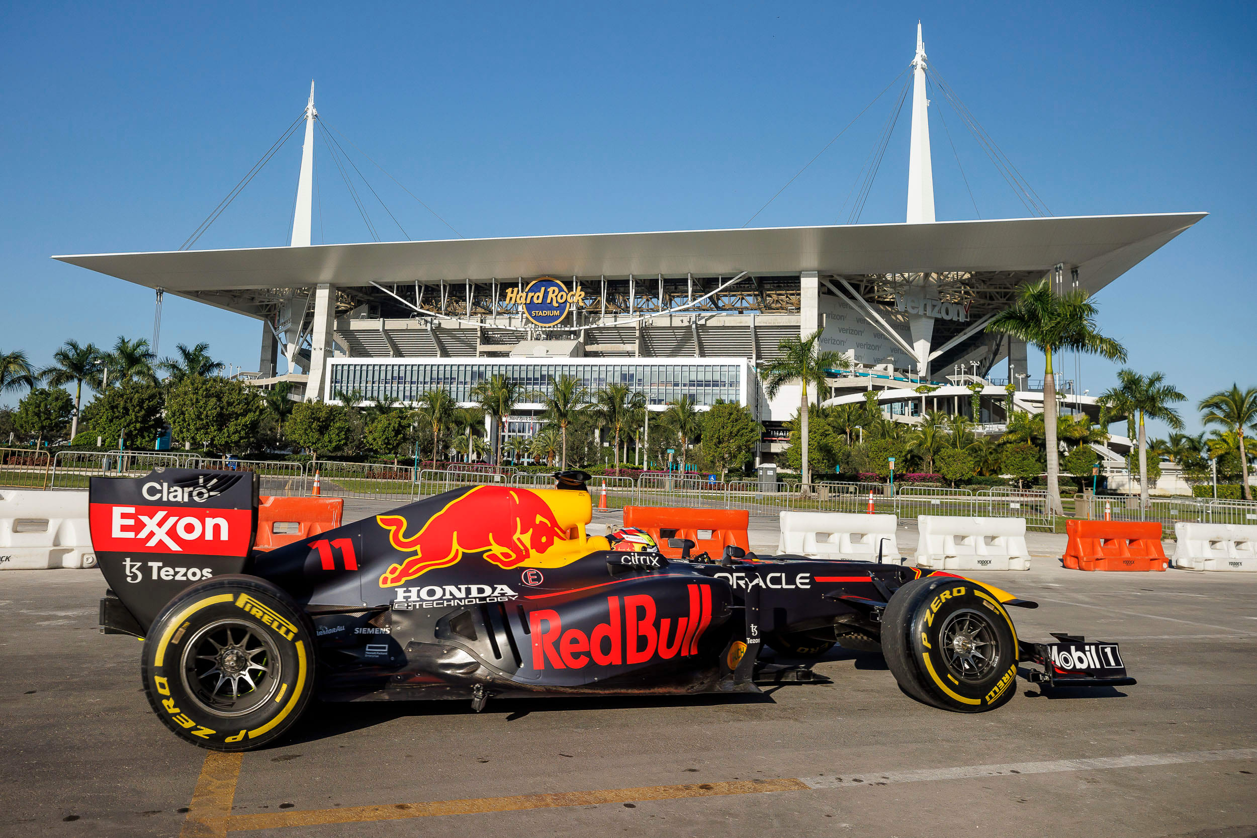 Oracle Red Bull Racing gets the first laps on the Miami GP track